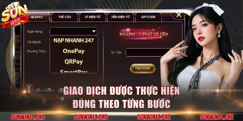 Giao dịch được thực hiện đúng theo từng bước