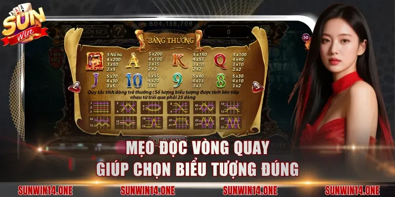 Mẹo đọc vòng quay giúp chọn biểu tượng đúng